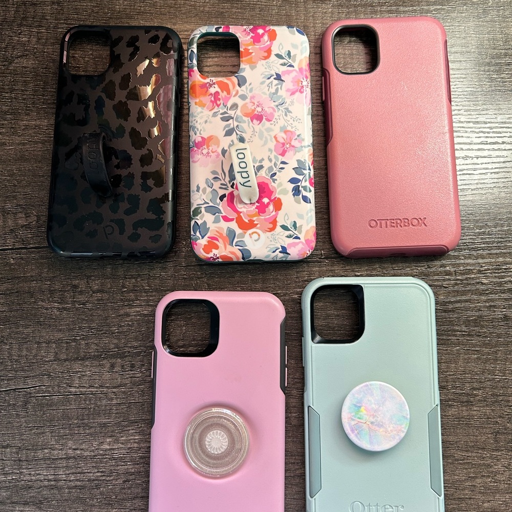 iPhone 11 OtterBox & Loopy Phone Cases - Black, Floral, Pink, Mint